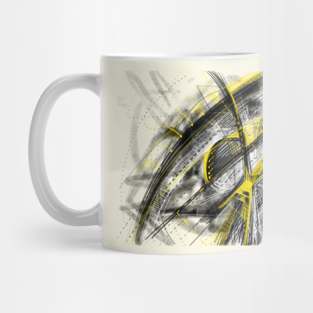 the mech and the eye wallpaper in architectural brutalism art of ecopop Mug